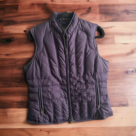 Eddie Bauer down vest. Size L. Purple (grape) color. Snap details on the back. - Picture 1 of 3